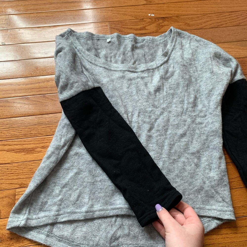 grey sweater